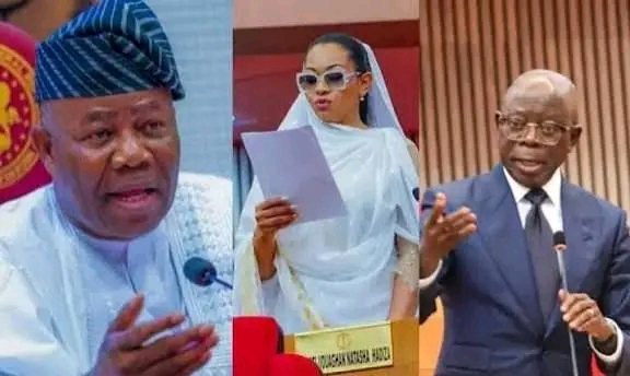 Oshiomhole Alleges Three Senators Didn’t Sign Natasha Akpoti Suspension Report, Yet Their Names Appeared