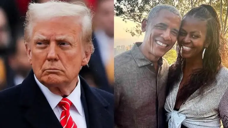 BREAKING: Trump Sparks Outrage After Sharing Racist Video Depicting Barack and Michelle Obama as Monkeys