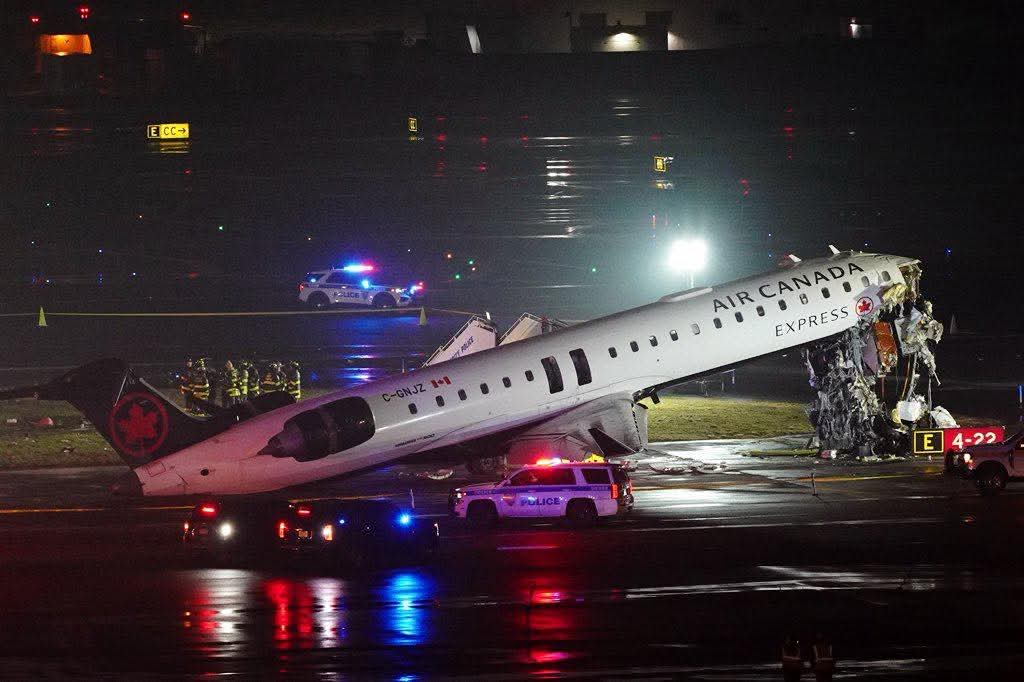 Air Canada Express Jet Slams Into Fire Truck at LaGuardia, Two Pilots Killed in Late-Night Tragedy